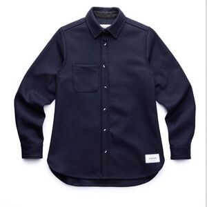 Anian The Modern Melton Wool Shirt (600GSM) | Size L | Navy | Made in Canada